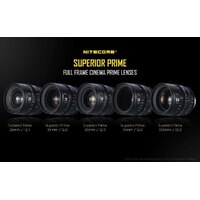 Nitecore Superior Prime Full Frame Prime Cine Lens Set of 5 with PL Mount